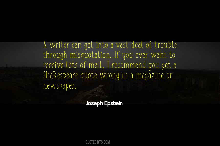 Joseph Epstein Quotes #793487