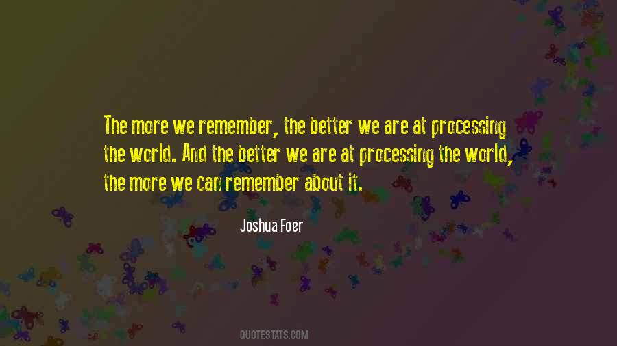 Joshua Foer Quotes #18112