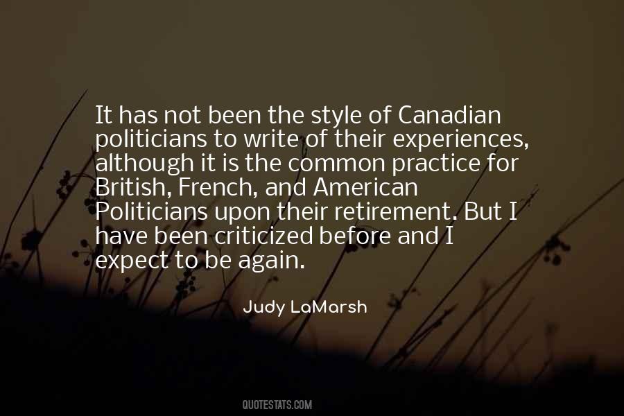 Judy Lamarsh Quotes #1725225