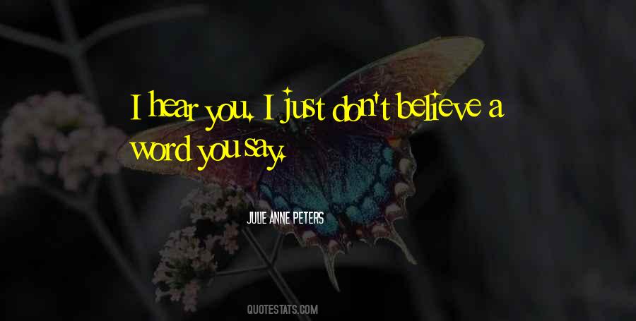 Julie Anne Peters Quotes #1413609