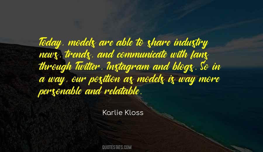 Karlie Kloss Quotes #146954