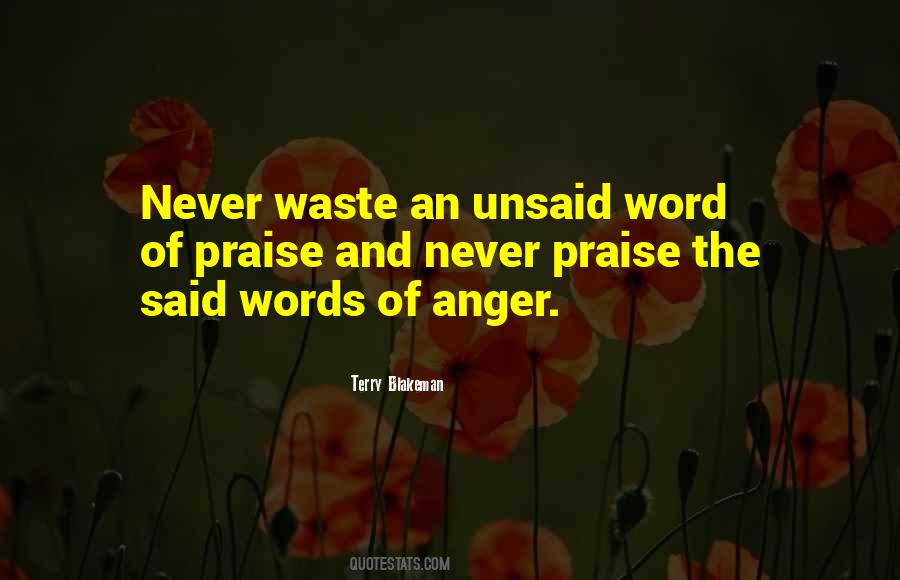 Quotes About Words Said In Anger #939613