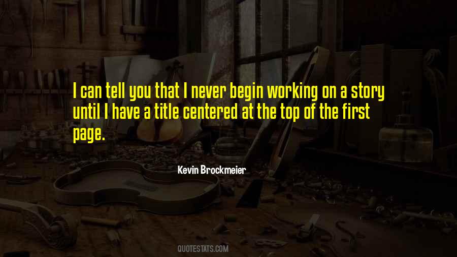 Kevin Brockmeier Quotes #381093