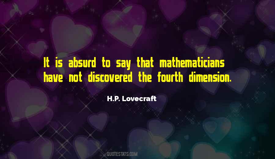 Quotes About Fourth Dimension #1707084