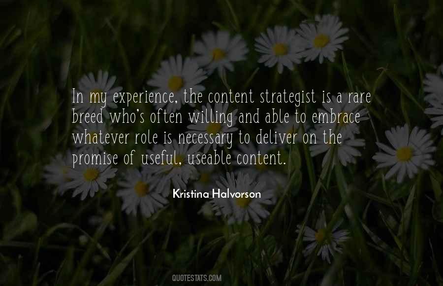 Kristina Halvorson Quotes #1161313