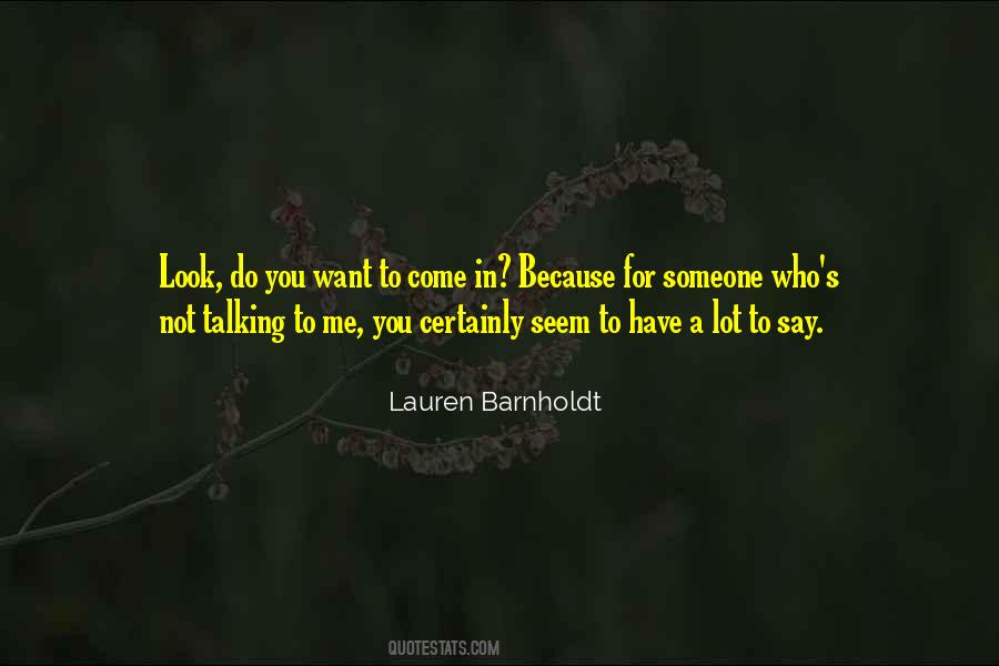 Lauren Barnholdt Quotes #883690