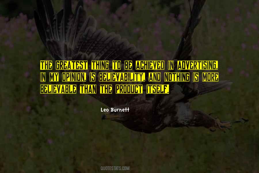 Leo Burnett Quotes #1025749