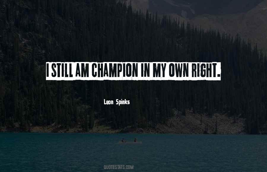 Leon Spinks Quotes #136064