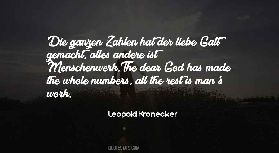 Leopold Kronecker Quotes #485385