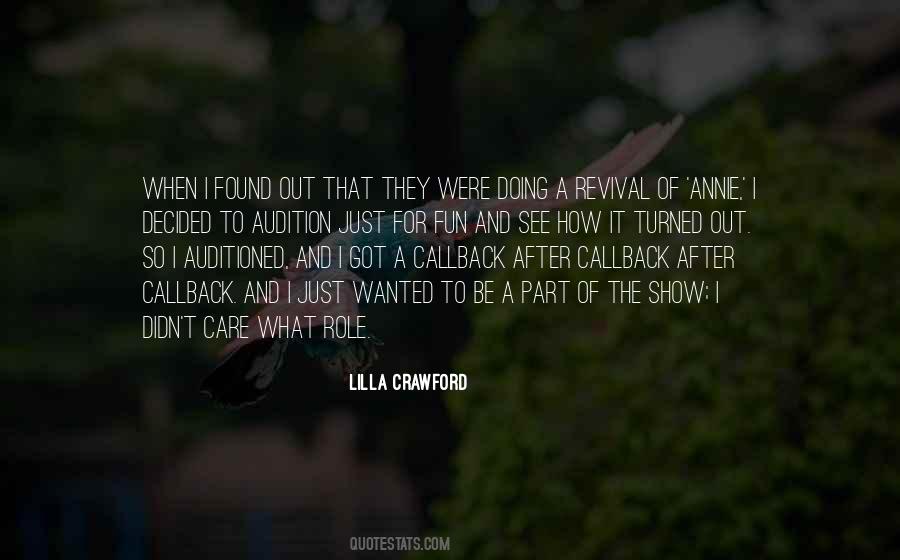 Lilla Crawford Quotes #423459