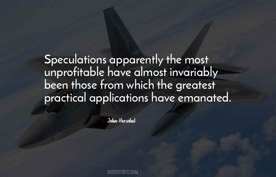 Quotes About Speculations #848387