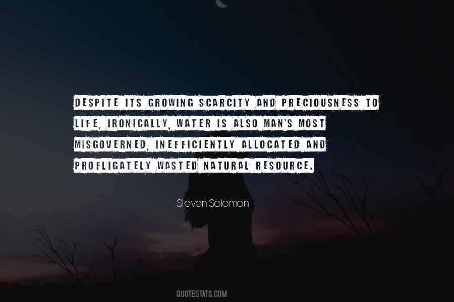 Quotes About Water Scarcity #982986