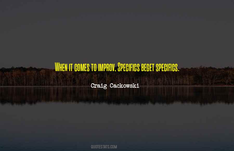 Quotes About Specifics #1826506