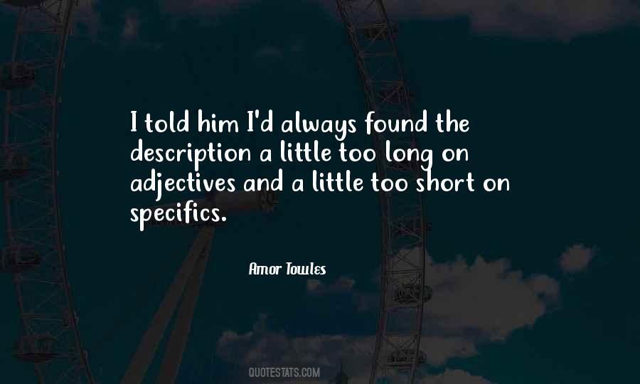 Quotes About Specifics #1850855