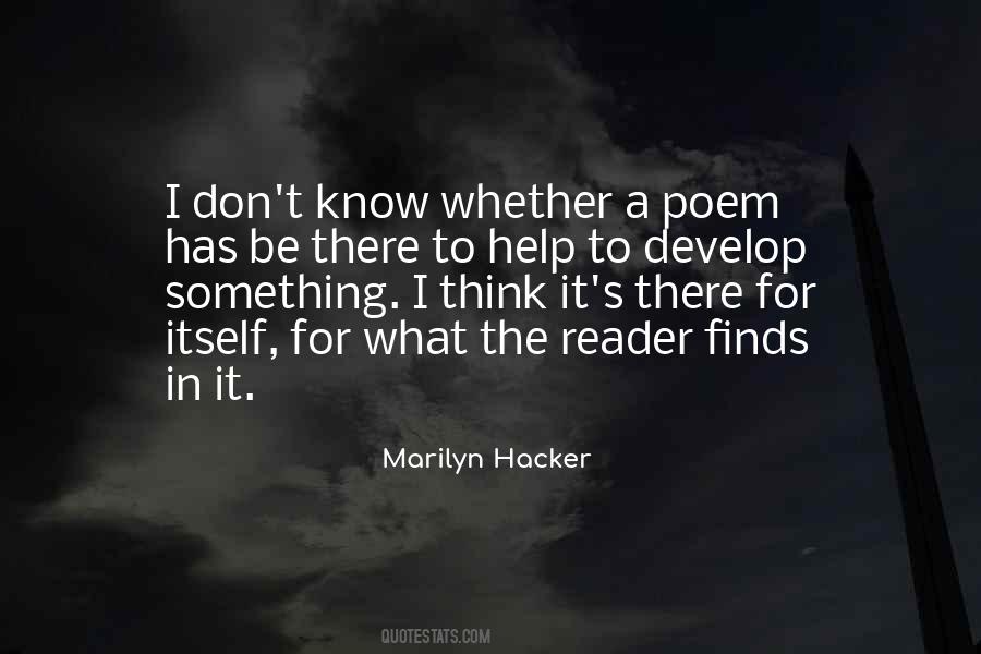 Marilyn Hacker Quotes #409286