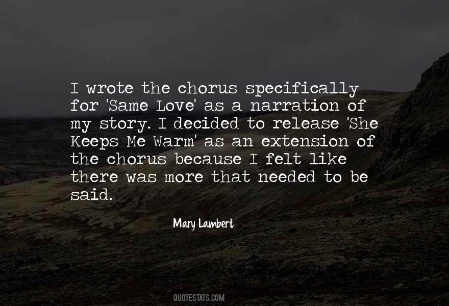 Mary Lambert Quotes #1370103