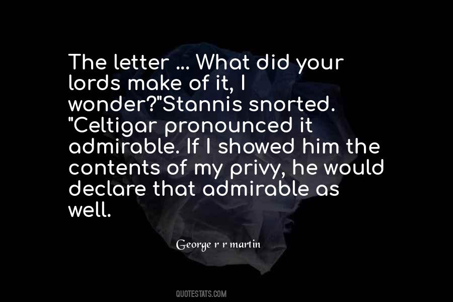 Quotes About Stannis #1549712