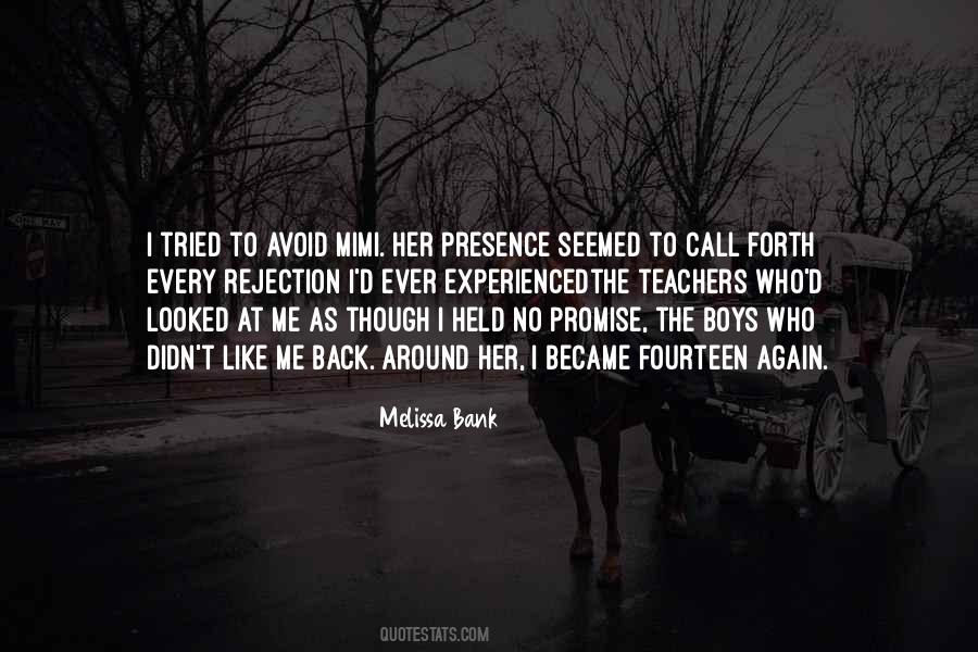 Melissa Bank Quotes #1753657