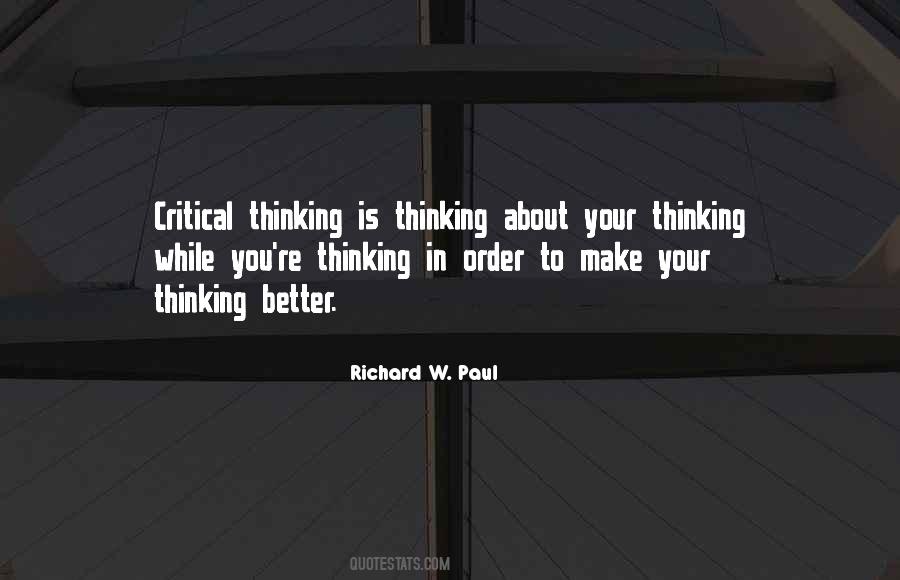 Quotes About Critical Thinking #353836