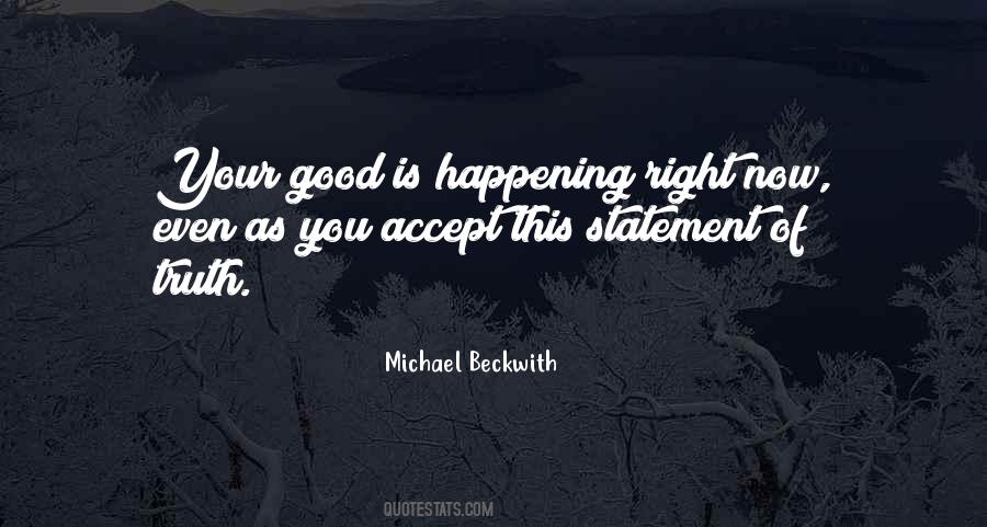 Michael Beckwith Quotes #1819489
