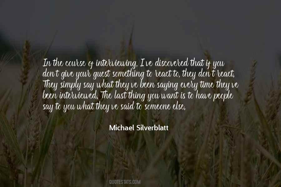 Michael Silverblatt Quotes #101299