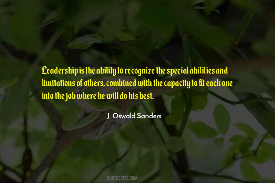 Quotes About Special Abilities #48314