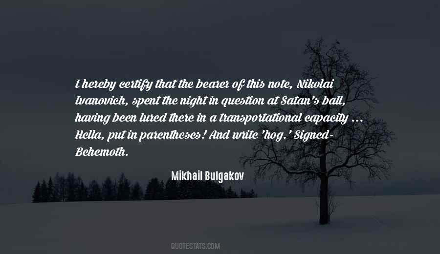 Mikhail Bulgakov Quotes #417077