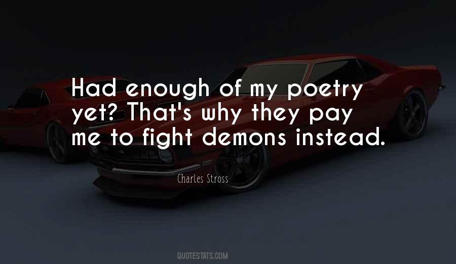 Quotes About Fighting Demons #723805