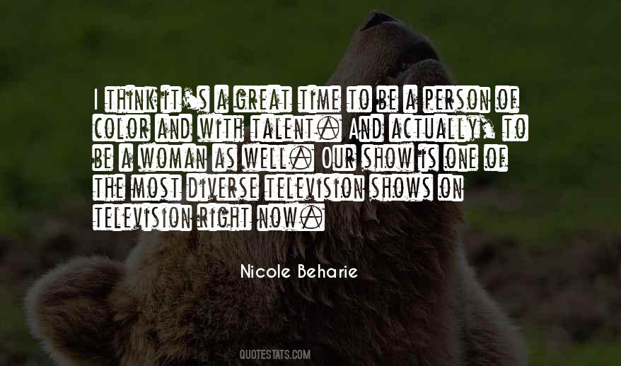 Nicole Beharie Quotes #1236551