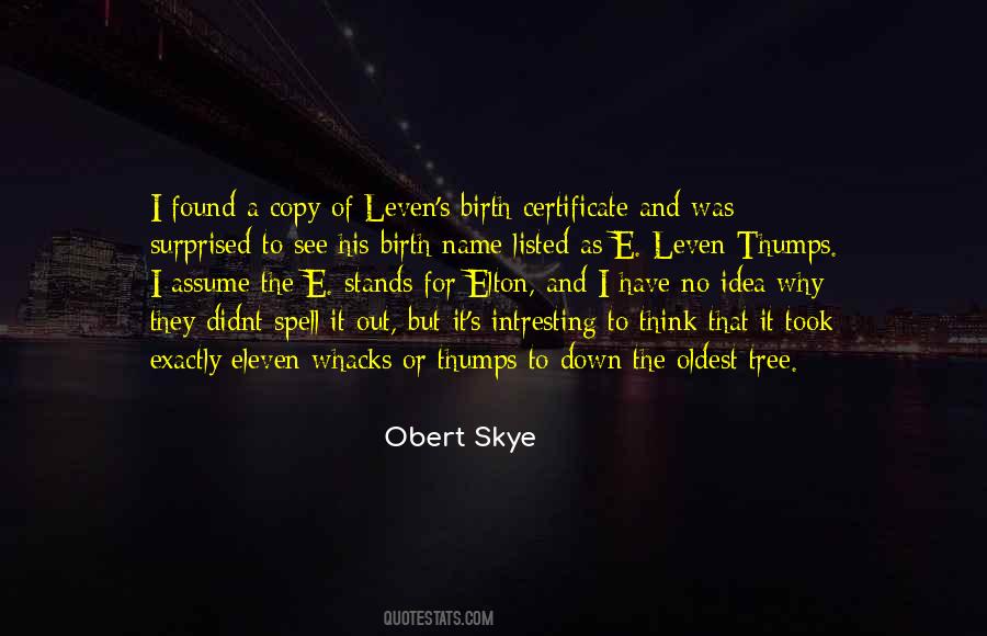 Obert Skye Quotes #1696318