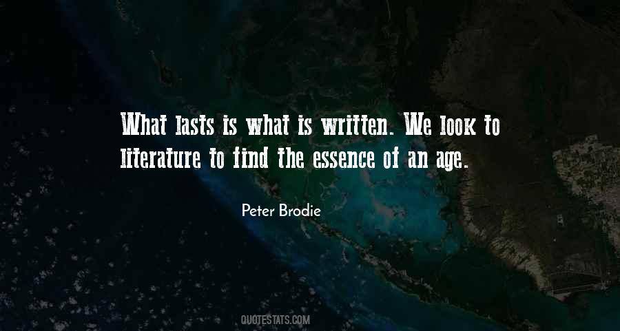 Peter Brodie Quotes #609822