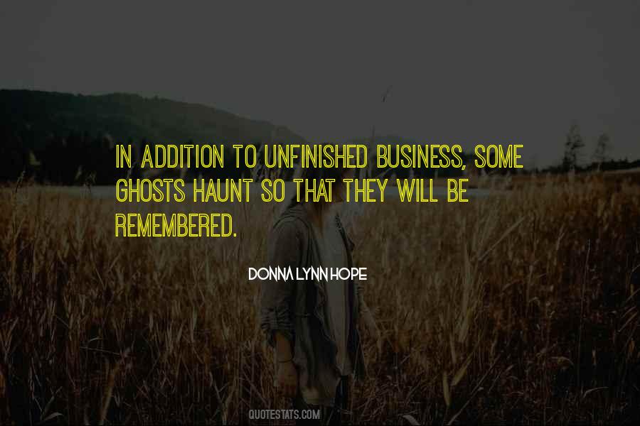 Quotes About Unfinished Business #1672682