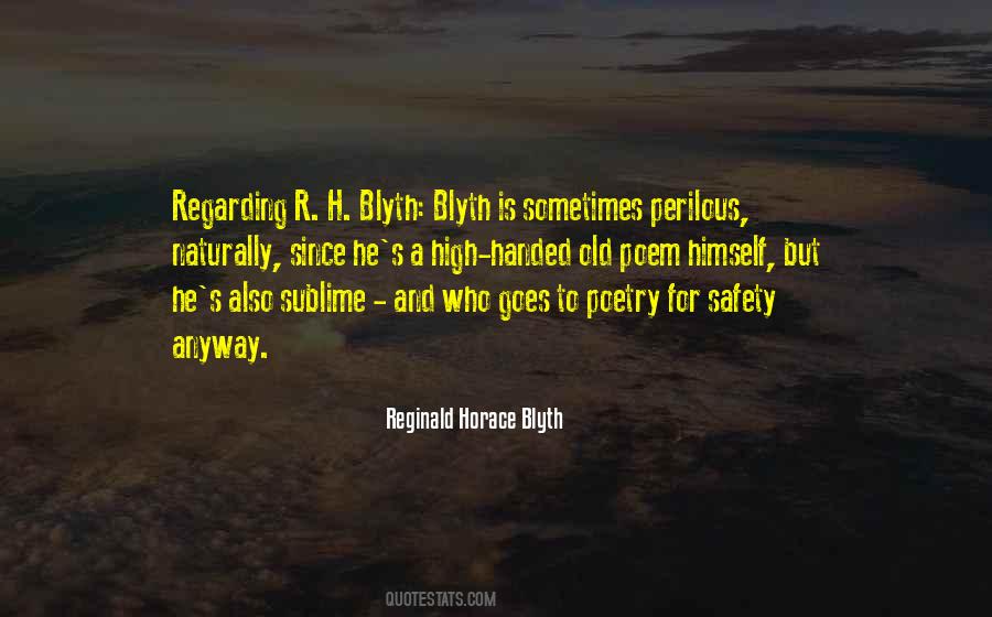 R. H. Blyth Quotes #1645702