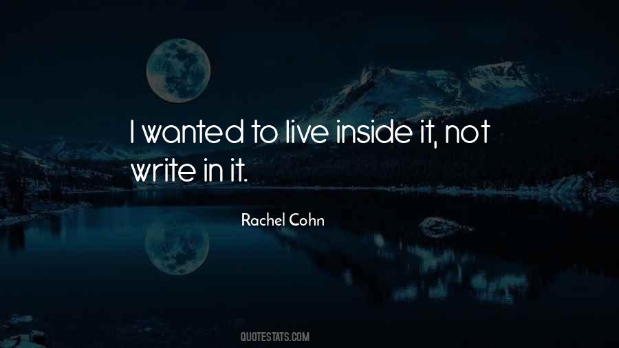 Rachel Cohn Quotes #244311