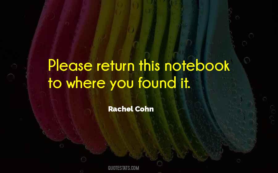 Rachel Cohn Quotes #510576