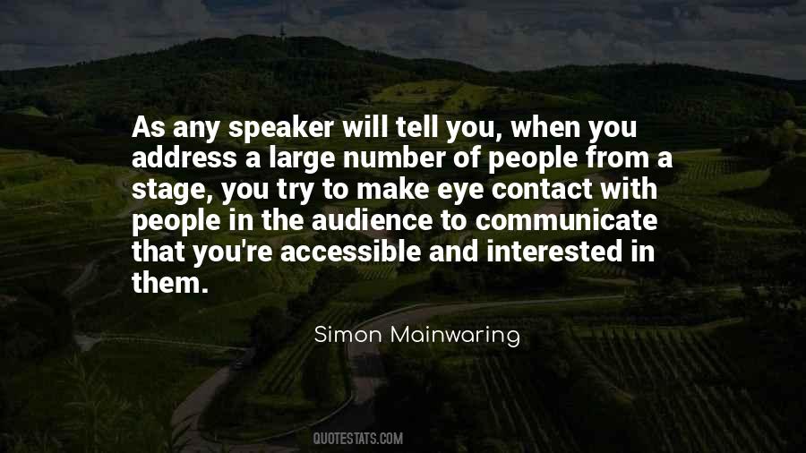 Quotes About Speaker #1105133