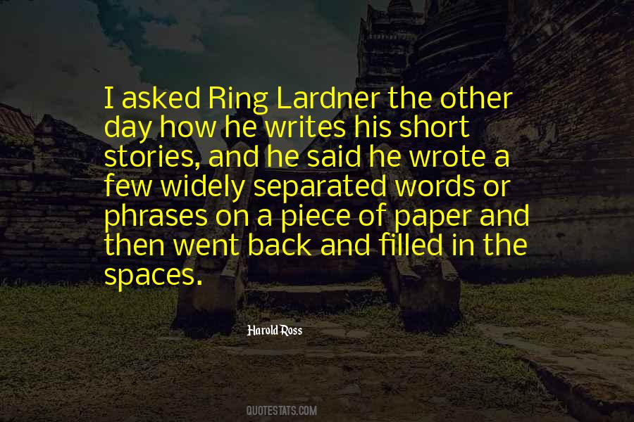Ring Lardner Quotes #1787720