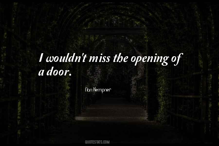 Quotes About Doors Opening #763253