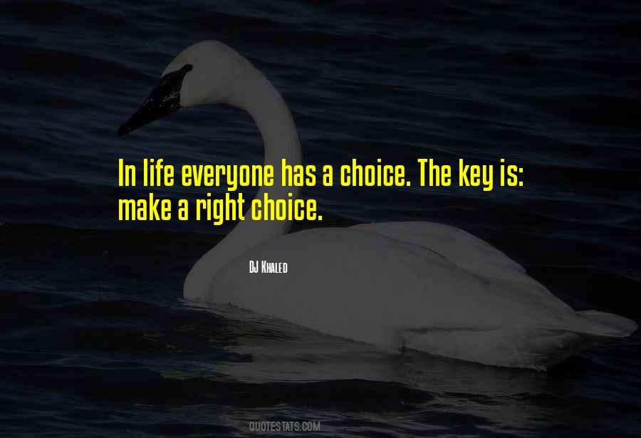 Quotes About Make The Right Choice #86224