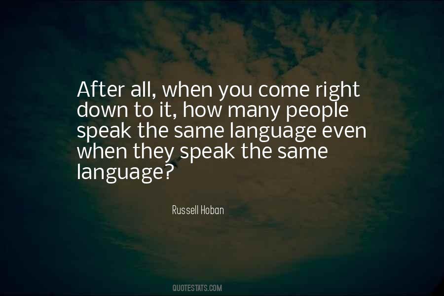 Russell Hoban Quotes #1674618