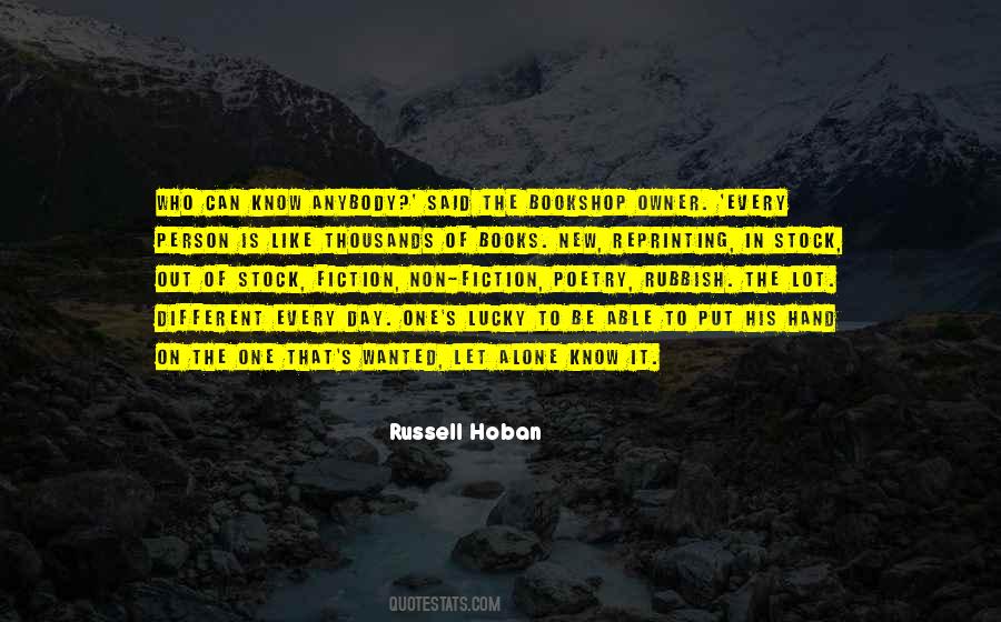 Russell Hoban Quotes #217493