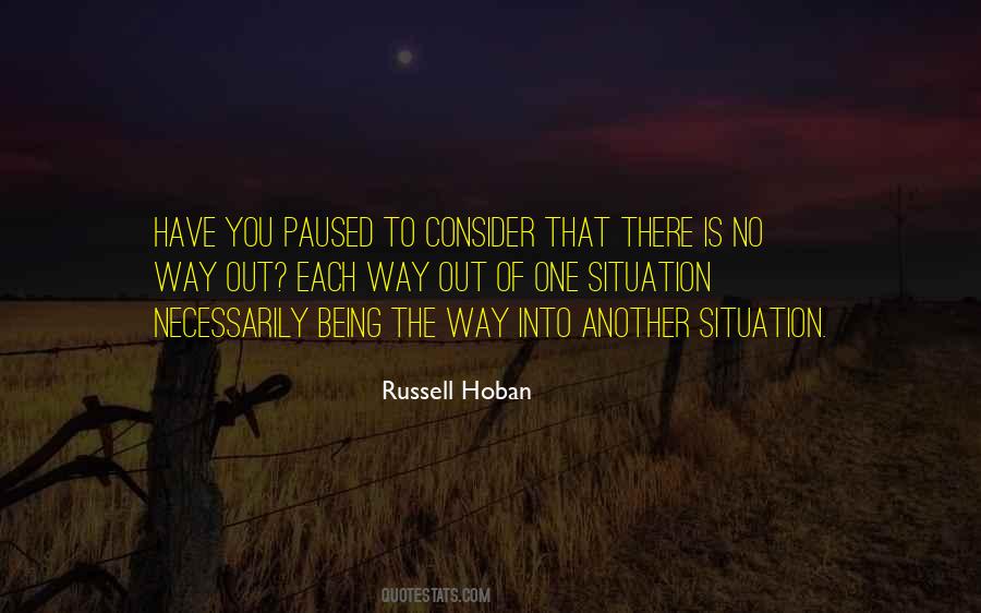 Russell Hoban Quotes #423815