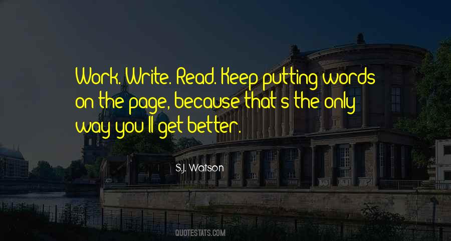S.j. Watson Quotes #954612