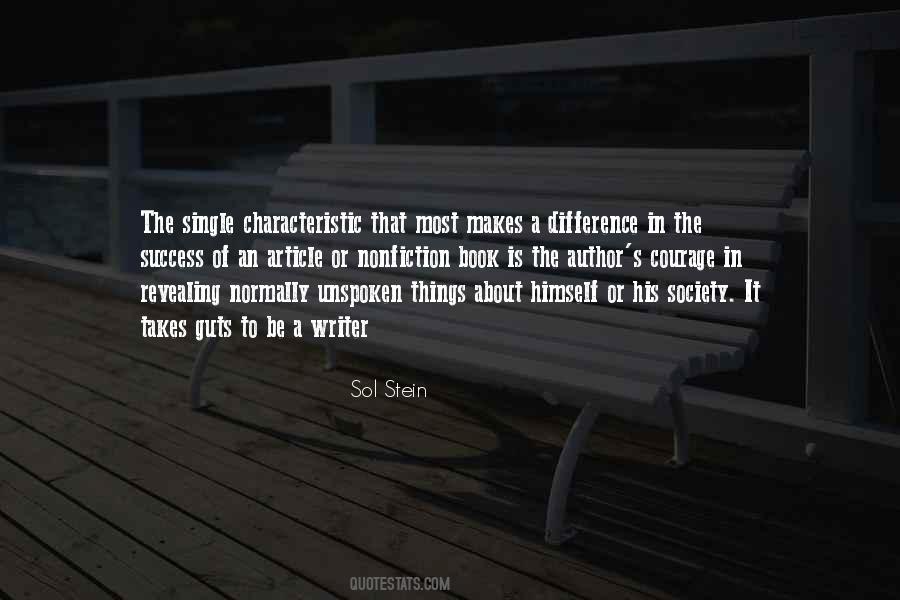 Sol Stein Quotes #137770