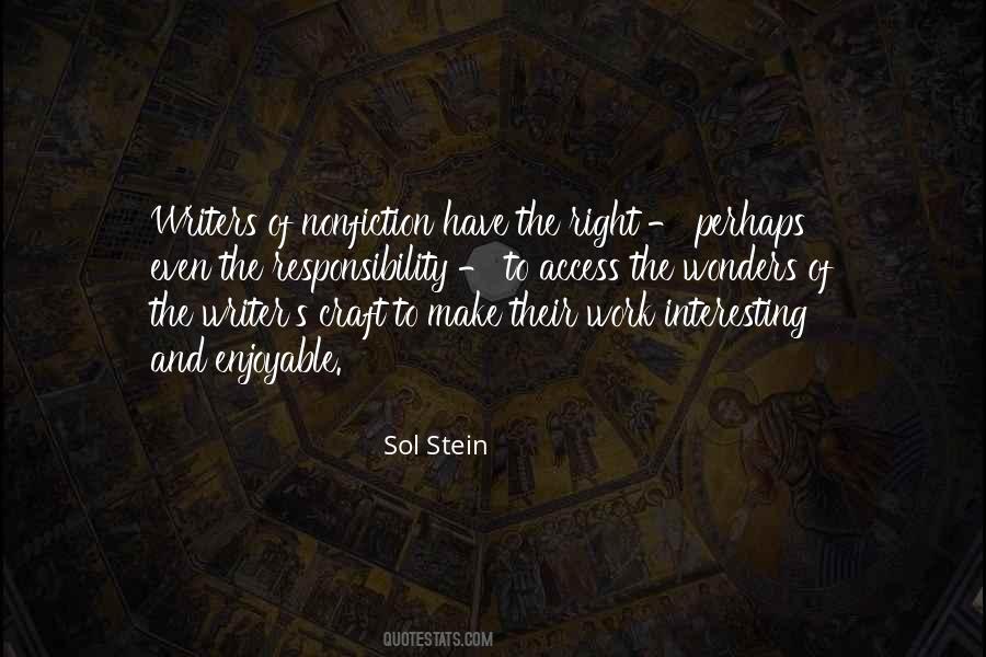 Sol Stein Quotes #1724616