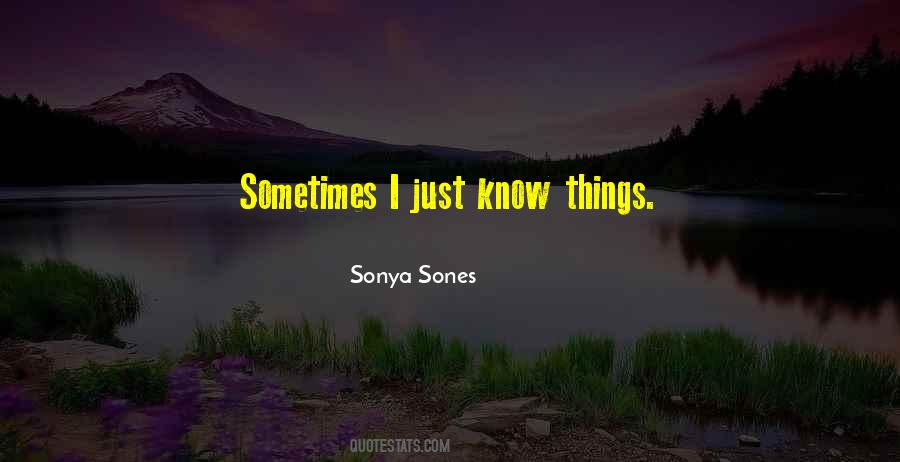 Sonya Sones Quotes #335499