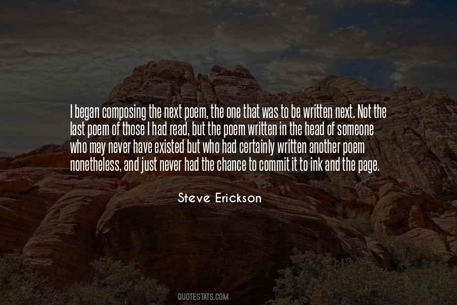 Steve Erickson Quotes #247770