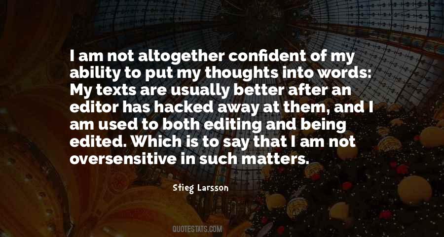 Stieg Larsson Quotes #20392
