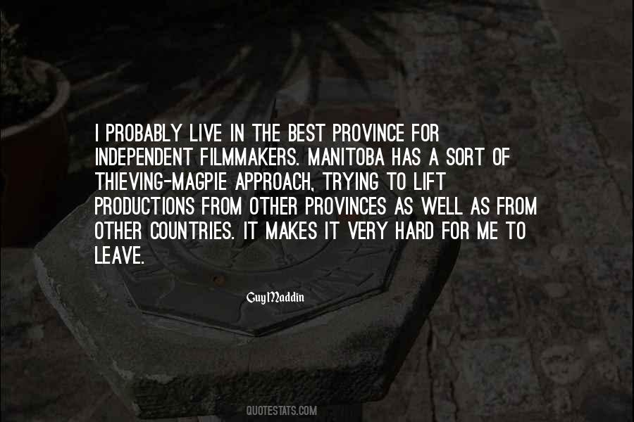 Quotes About Manitoba #1347845