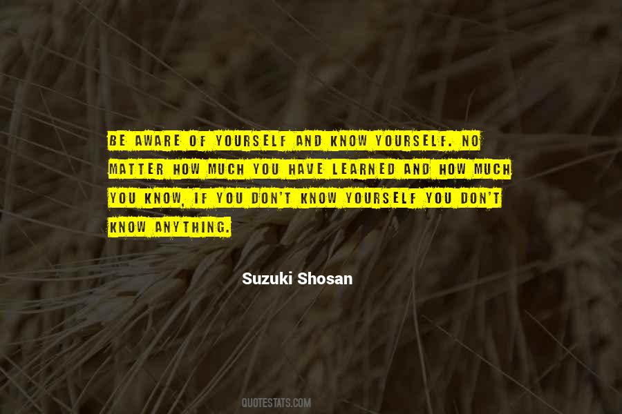 Suzuki Shosan Quotes #1245047